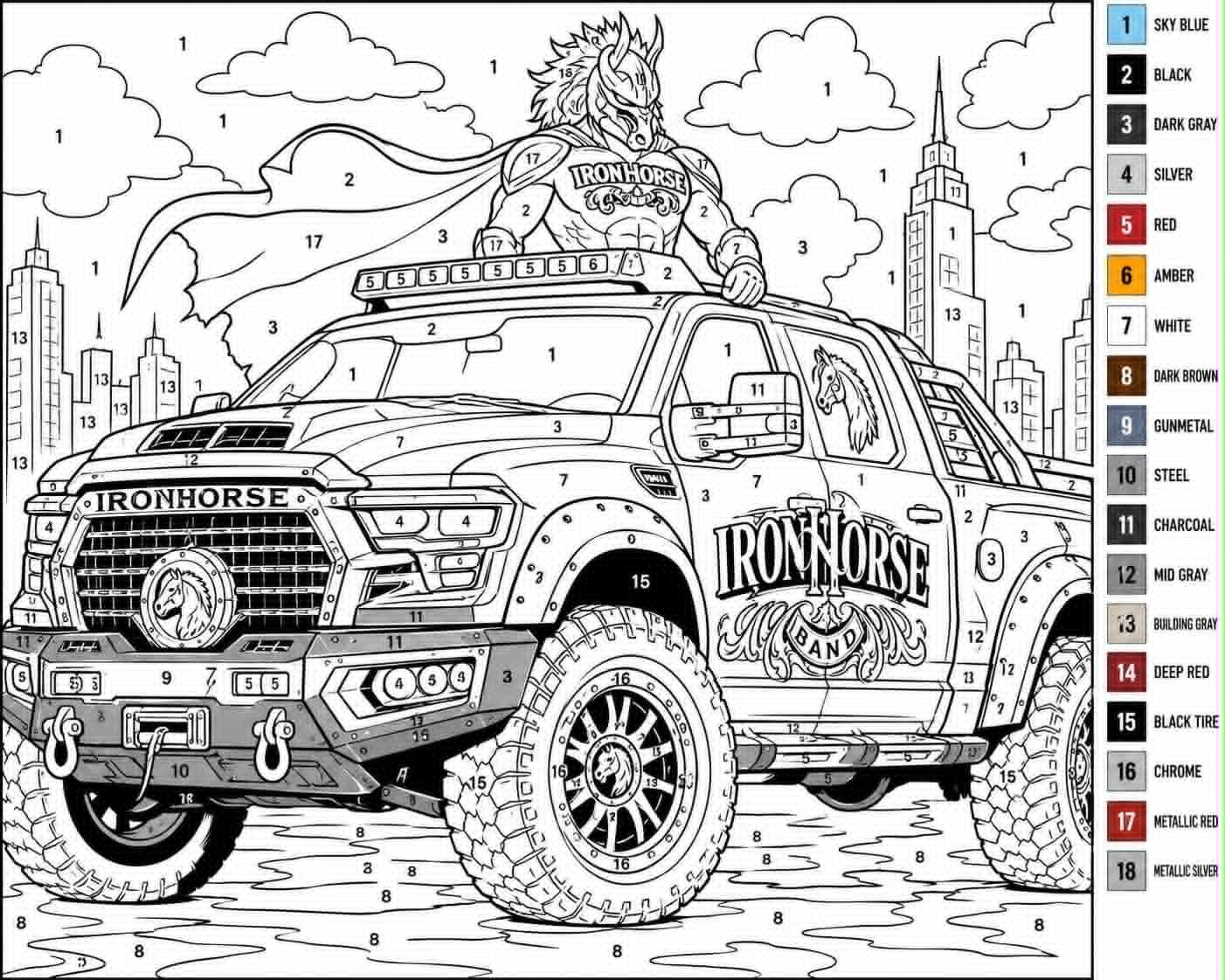 IronHorse warrior coloring page